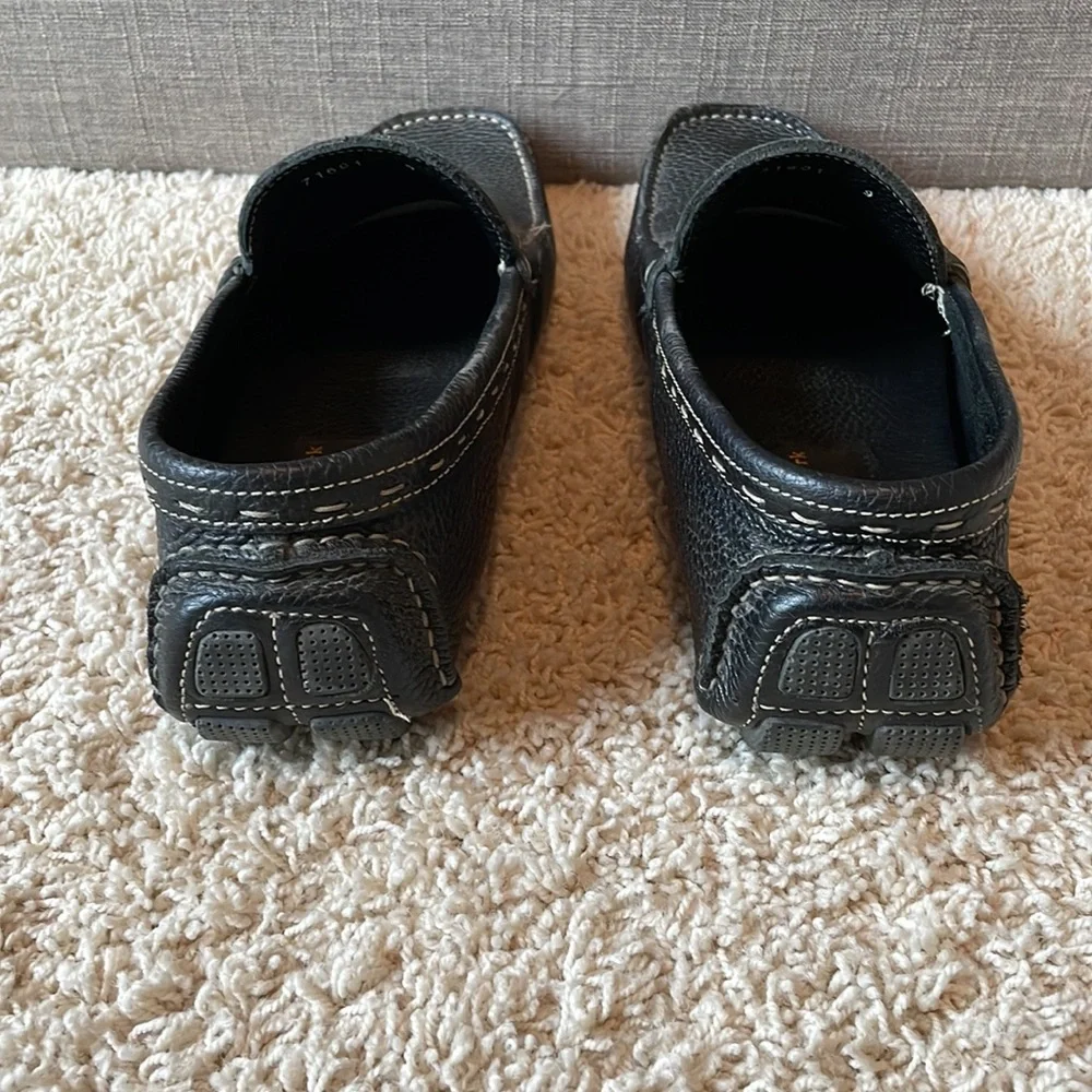 To Boot Black Pebbled Leather Slip-On Loafers
